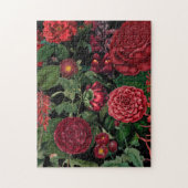 Moody Florals Black en Burgundy Legpuzzel (Verticaal)