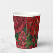 Moody Florals Black en Burgundy  Papieren Bekers (Rechts)