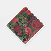 Moody Florals Black en Burgundy  Servet (Hoek)