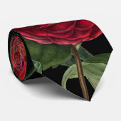 Moody Florals Black en Burgundy  Stropdas (Opgerold)