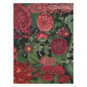 Moody Florals Black en Burgundy Tafelkleed (Voorkant)