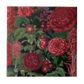 Moody Florals Black en Burgundy  Tegeltje (Voorkant)