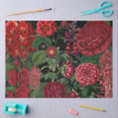 Moody Florals Black en Burgundy  Tissuepapier (Craft)