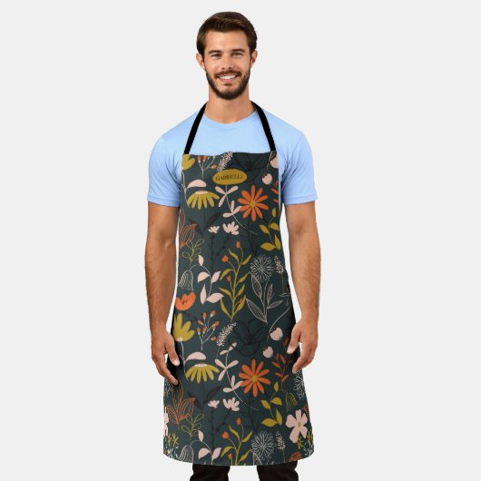 Moody Florals gepersonaliseerd Schort (Gedragen)