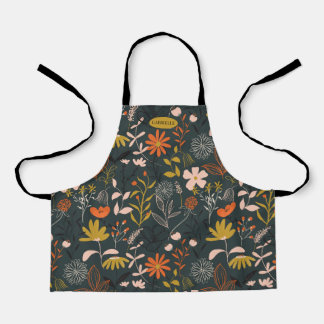 Moody Florals gepersonaliseerd Schort