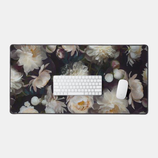 Moody Flowers Dahlia's en Rozen Bureaumat (Keyboard & Muis)