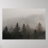 Moody Foggy Forest Poster (Voorkant)