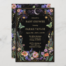 Moody Forest Baby shower Invitation Kaart