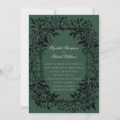 Moody Forest Botanical Elegant Classic Wedding Kaart (Voorkant)