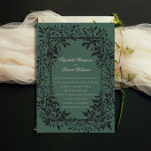 Moody Forest Botanical Elegant Classic Wedding Kaart