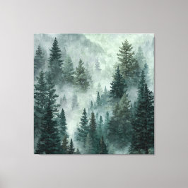 Moody Forest Canvas Afdruk