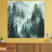 Moody Forest Canvas Afdruk (Insitu (Woonkamer))