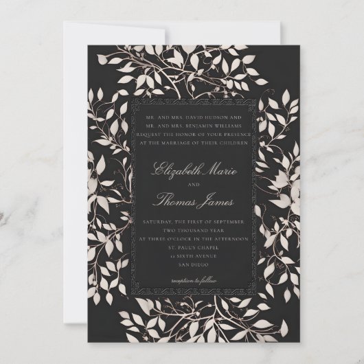 Moody Forest gebladerte traditionele klassieke bru Kaart (Voorkant)