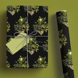 Moody Forest Glam Botanische Diamant Inpakpapier Vel