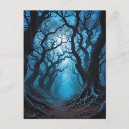 Moody Forest Gnarled Trees Briefkaart (Voorkant)