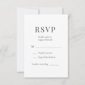 Moody Forest Green Wedding RSVP  (Voorkant)
