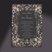 Moody Forest Greenery Lijst Dark Classic Wedding Kaart