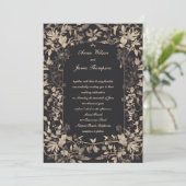 Moody Forest Greenery Lijst Dark Classic Wedding Kaart (Staand voorkant)
