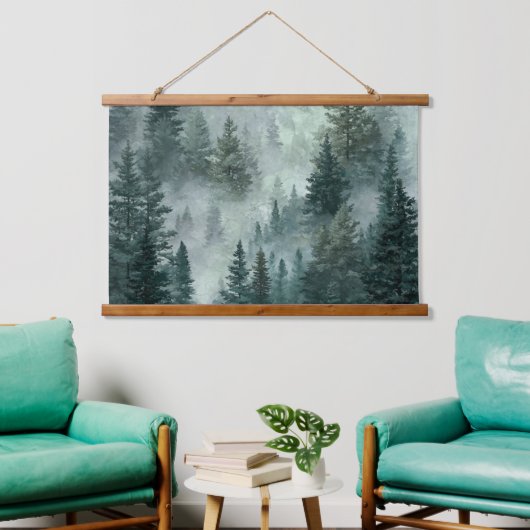 Moody Forest Hangend Wandkleed (Woonkamer)