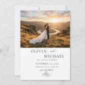 Moody Forest Save the Date Fotokaart Kaart (Achterkant)