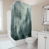Moody Forest Shower Curtain Douchegordijn (In situ)