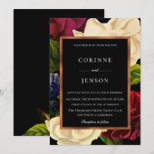 Moody Garden Floral Wedding Kaart (Voorkant / Achterkant)