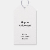 Moody Ghost & Black Cat  Halloween Cadeaulabel (Achterkant)