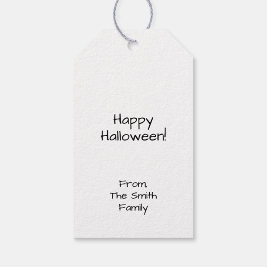 Moody Ghost & Black Cat Halloween Cadeaulabel (Achterkant)