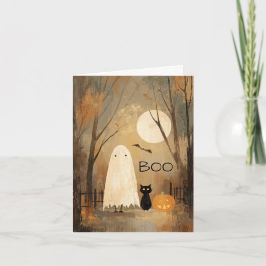  Moody Ghost & Black Cat Kaart (Voorkant)