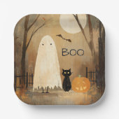  Moody Ghost & Black Cat Papieren Bordje (Voorkant)