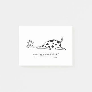 Moody giraffe afbeelding met woordspeling post-it® notes