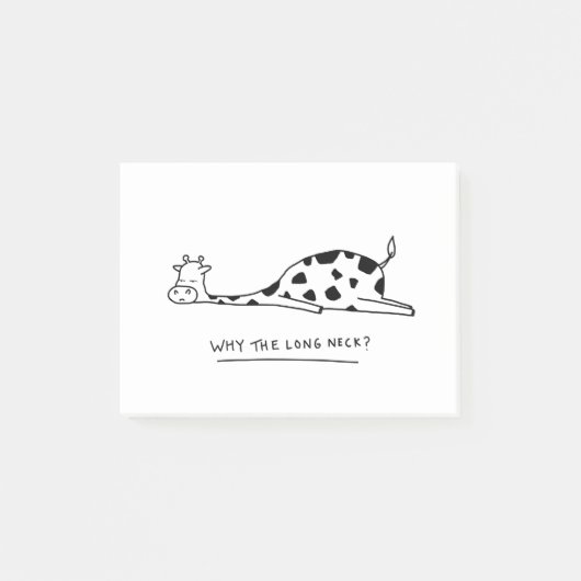 Moody giraffe afbeelding met woordspeling post-it® notes (Voorkant)