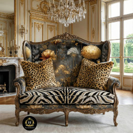 Moody Gold Botanical Seamless Decoupage Tissuepapier