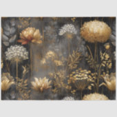 Moody Gold Botanical Seamless Decoupage Tissuepapier (Voorkant)