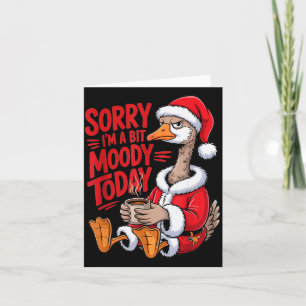 Moody Goose Kerstman Kerstpak Koffie Humor Kunst Kaart