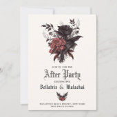 Moody Goth Rosewood After Party QR Code  Save The Date (Voorkant)