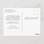 Moody Gothic Bloemen Bruiloft Dank u Briefkaart (Achterkant)