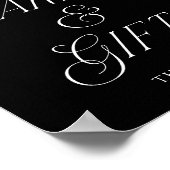 Moody Gothic Bloemen Bruiloft Kaarten en Geschenke Poster (Hoek)