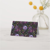 Moody Gothic Bloemen Bruiloft Plaatskaartje (Achterkant)