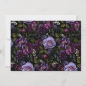 Moody Gothic Bloemen Bruiloft Save The Date (Achterkant)