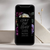 Moody Gothic Bloemen Bruiloft Save The Date