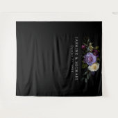 Moody Gothic Bloemen Bruiloft Wandkleed (Voorkant (horizontaal))