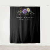 Moody Gothic Bloemen Bruiloft Wandkleed (Voorkant)