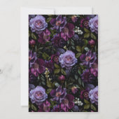 Moody Gothic Bloemen Foto Save The Date (Achterkant)