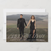 Moody Gothic Bloemen Foto Save The Date (Voorkant)