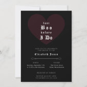 Moody Gothic Bridal Shower Invitation Kaart (Voorkant)