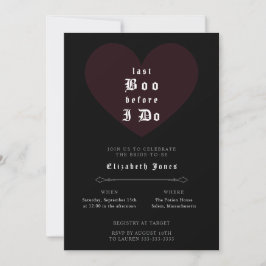 Moody Gothic Bridal Shower Invitation Kaart