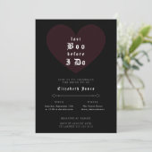 Moody Gothic Bridal Shower Invitation Kaart (Staand voorkant)