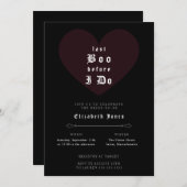 Moody Gothic Bridal Shower Invitation Kaart (Voorkant / Achterkant)