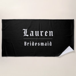Moody Gothic Bridesmaid Beach Towel Strandlaken